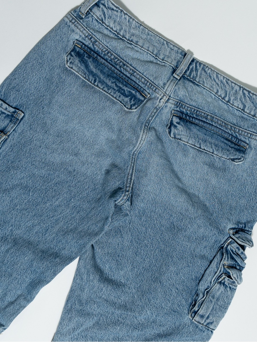 Garage Denim Low Rise Baggy Cargo Jeans - Picture 5 of 8